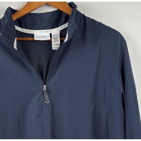 Liz Golf Claiborne Women's Jacket Size XL Blue 1/4 Zip Windbreaker Vented Lined - Picture 1 of 7